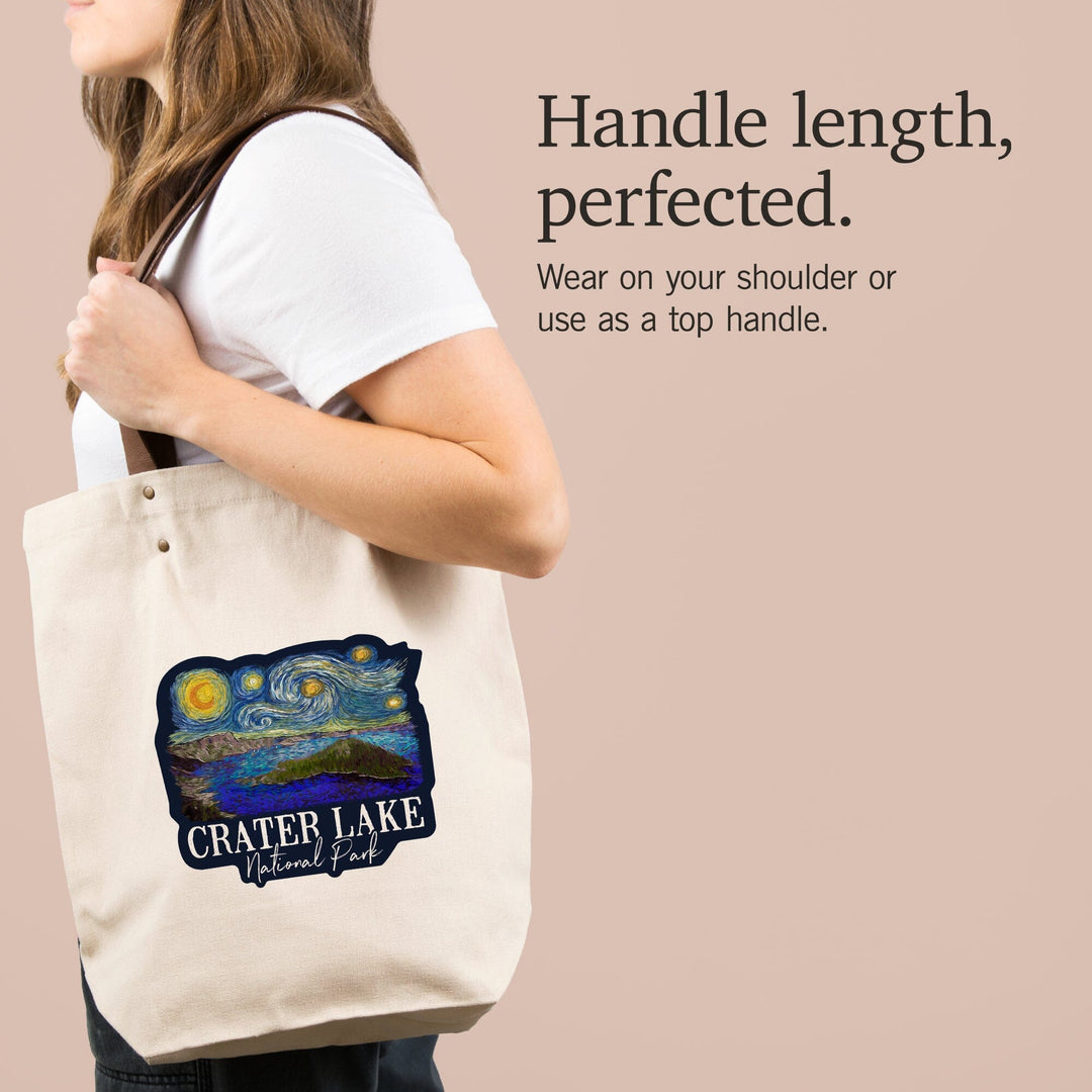 Crater Lake National Park, Oregon, Starry Night National Park Series, Contour, Accessory Go Bag - Lantern Press