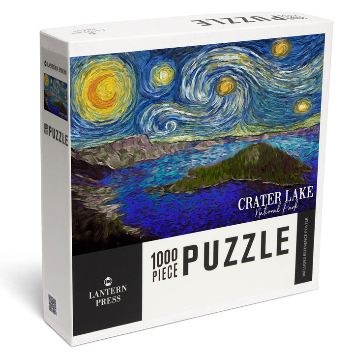 Crater Lake National Park, Starry Night National Park Series, Jigsaw Puzzle Puzzle Lantern Press 