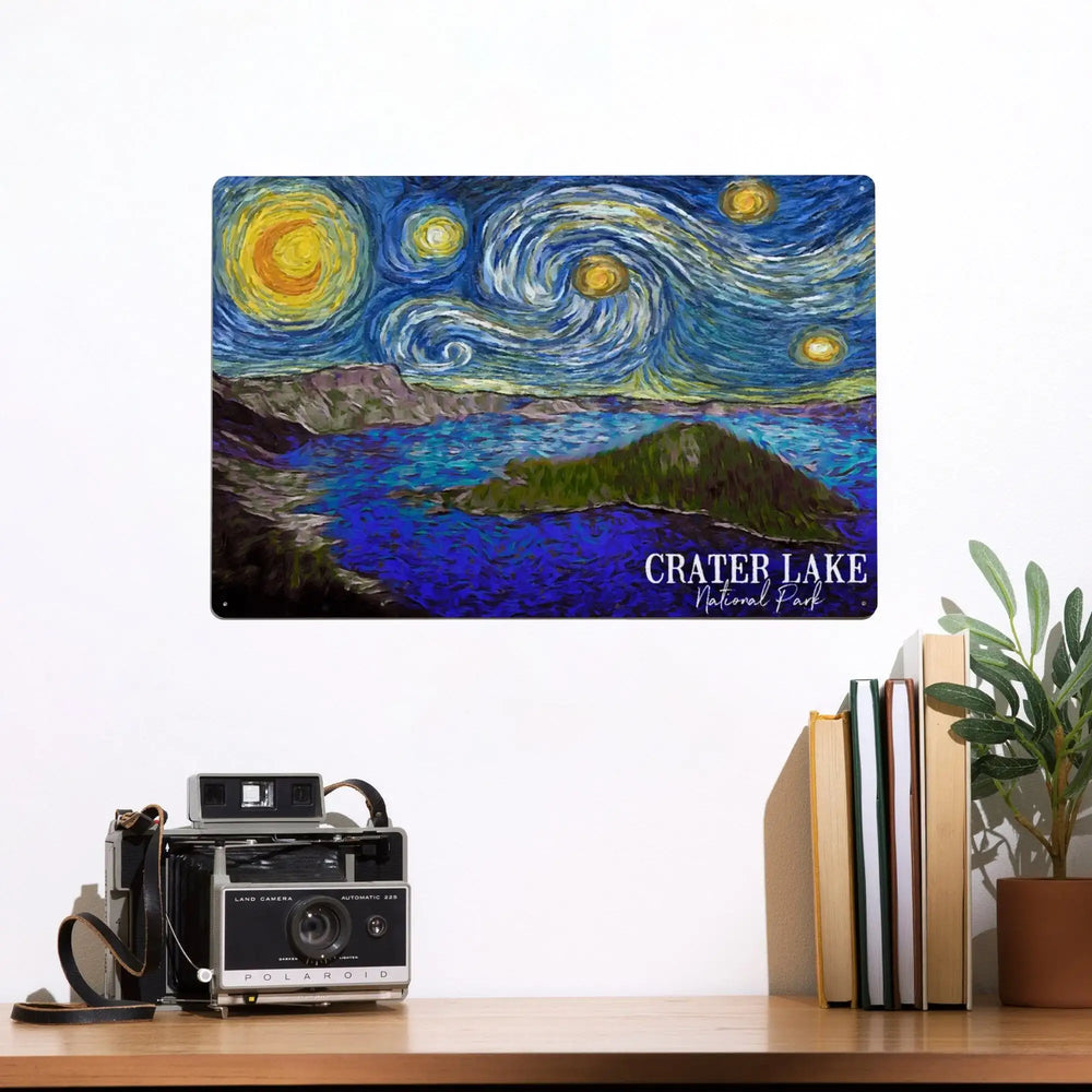 Crater Lake National Park, Starry Night National Park Series Metal Lantern Press 
