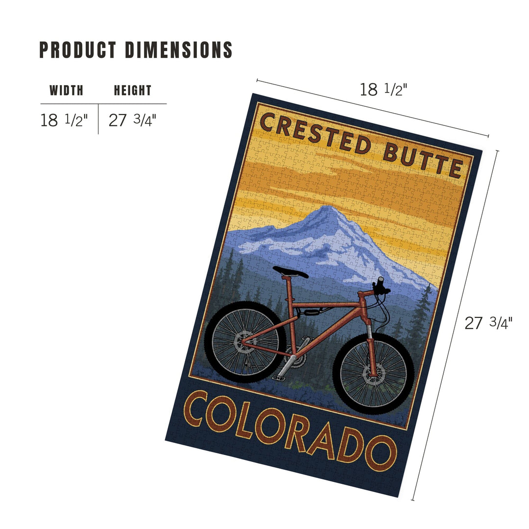 Crested Butte, Colorado, Mountain Bike Scene, Jigsaw Puzzle Puzzle Lantern Press 