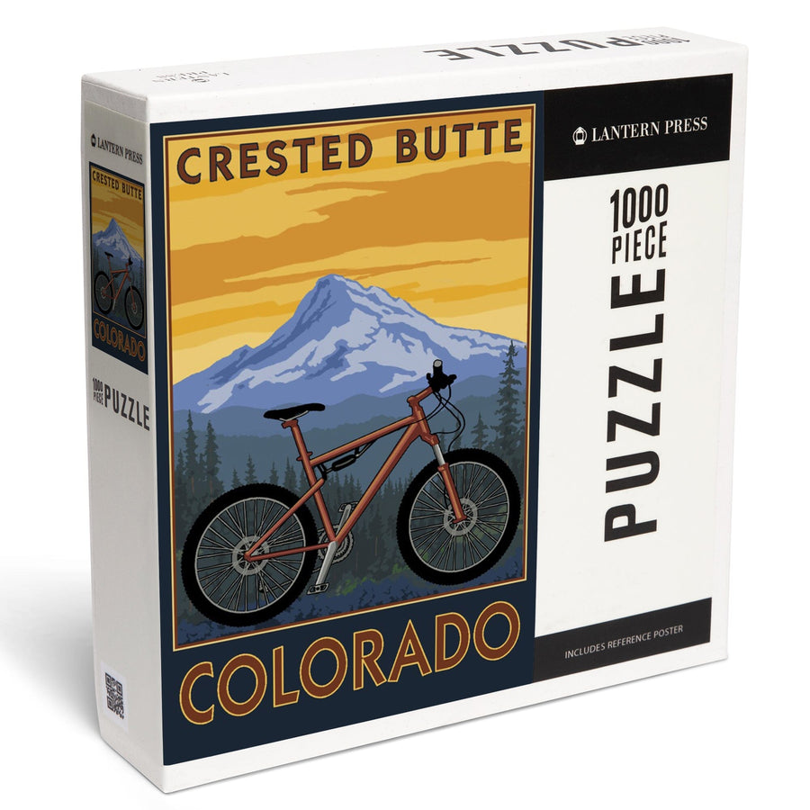 Crested Butte, Colorado, Mountain Bike Scene, Jigsaw Puzzle Puzzle Lantern Press 