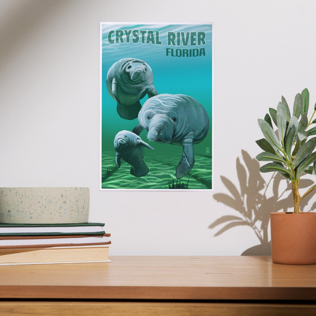 Crystal River, Florida, Manatees, Art & Giclee Prints - Lantern Press