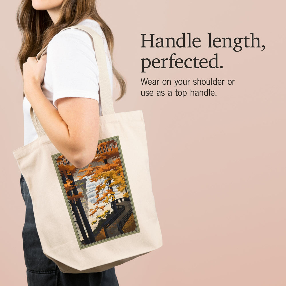 Cuyahoga Valley National Park, Ohio, Lithograph National Park Series, Tote Bag Totes Lantern Press 