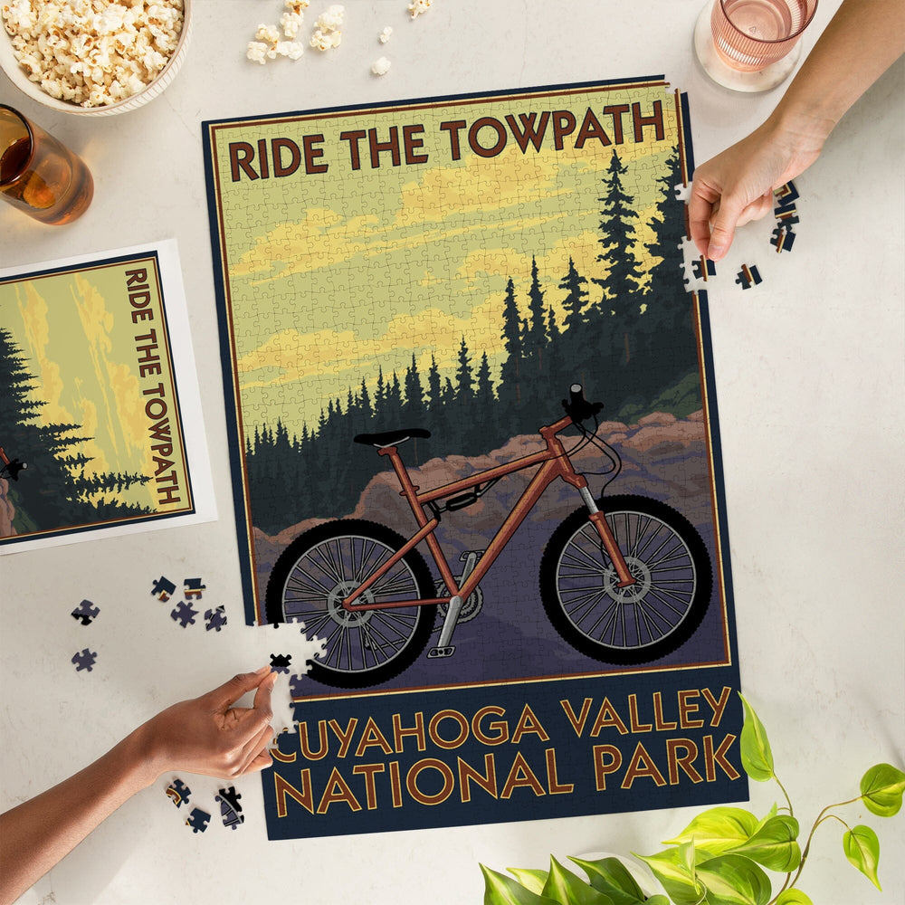 Cuyahoga Valley National Park, Ohio, Mountain Bike, Jigsaw Puzzle Puzzle Lantern Press 