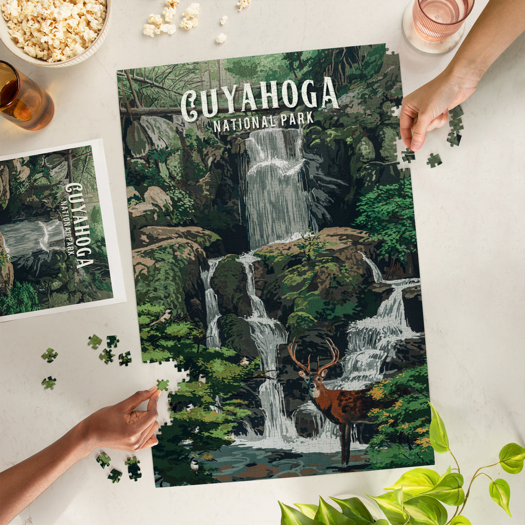 Cuyahoga Valley National Park, Ohio, Painterly National Park Series, Jigsaw Puzzle Puzzle Lantern Press 