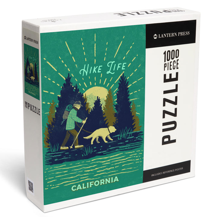 California, Lake Life Series, Hike Life, Jigsaw Puzzle - Lantern Press