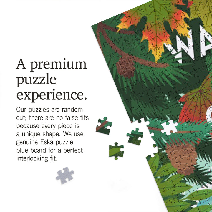 Wallowa Lake, Oregon, Get Outside Series, Tent Camping, Fall Colors, 1000 Piece Jigsaw Puzzle