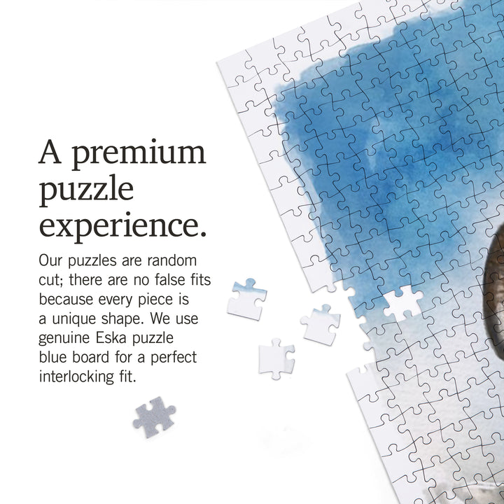 Watercolor Study, Dall Sheep, 1000 Piece Jigsaw Puzzle