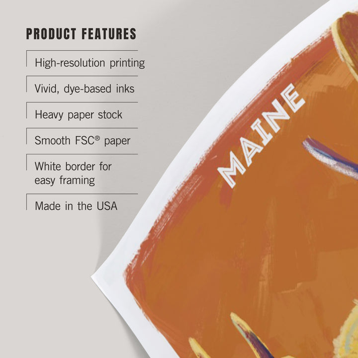Maine, Vivid, Moose, Art & Giclee Prints