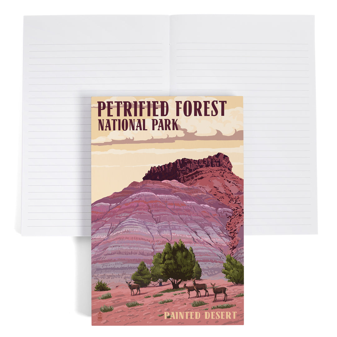 Lined 6x9 Journal, Petrified Forest National Park, Arizona, Painted Desert, Lay Flat, 193 Pages, FSC paper