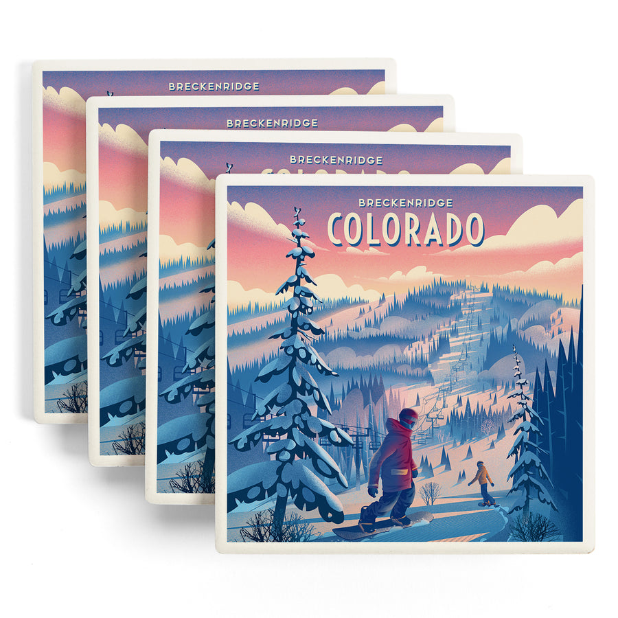 Breckenridge, Colorado, Shred the Gnar, Snowboarding - Lantern Press