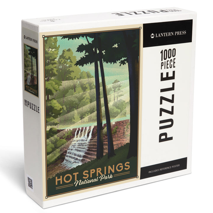 Hot Springs National Park, Lithograph, Jigsaw Puzzle