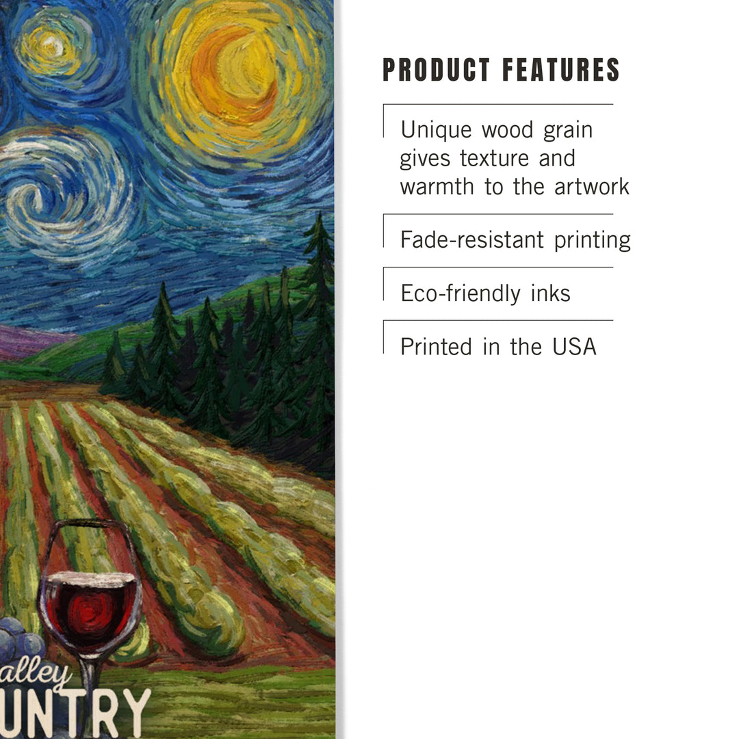 Willamette Valley, Oregon, Wine Country, Starry, Wood Sign and Postcards