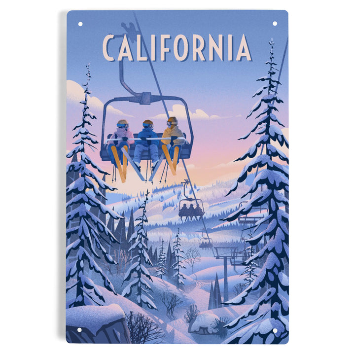 California, Chill on the Uphill, Ski Lift, Metal Signs