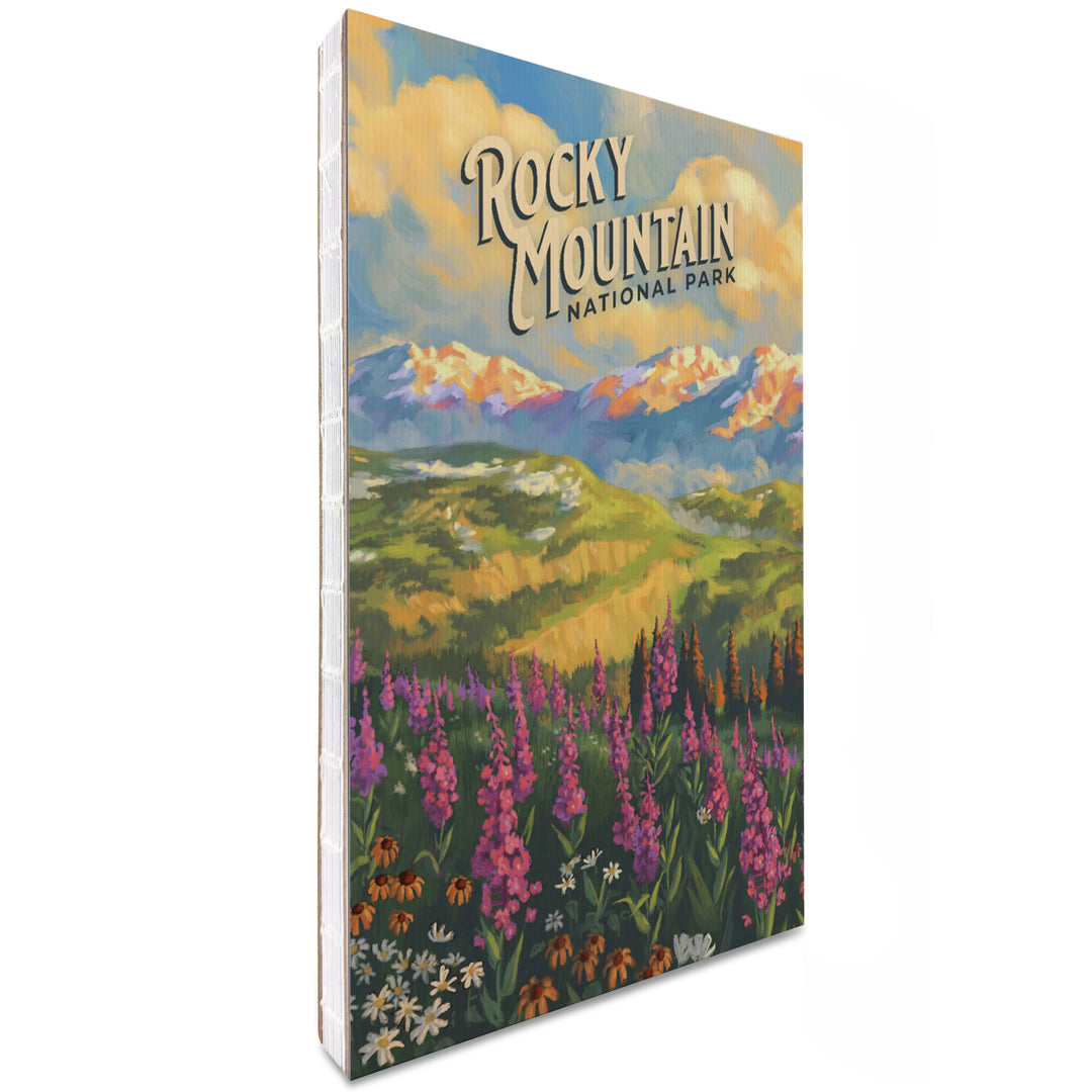Lined 6x9 Journal, Rocky Mountain National Park, Colorado, Oil Painting National Park Series, Lay Flat, 193 Pages, FSC paper