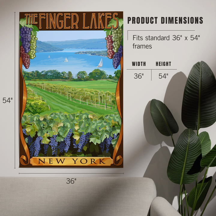 The Finger Lakes, New York, Vineyard Scene, Art & Giclee Prints