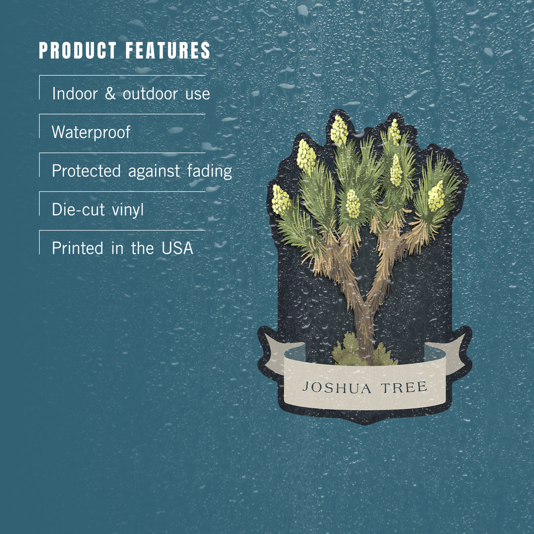 Vintage Flora Noir, Joshua Tree, Vinyl Sticker