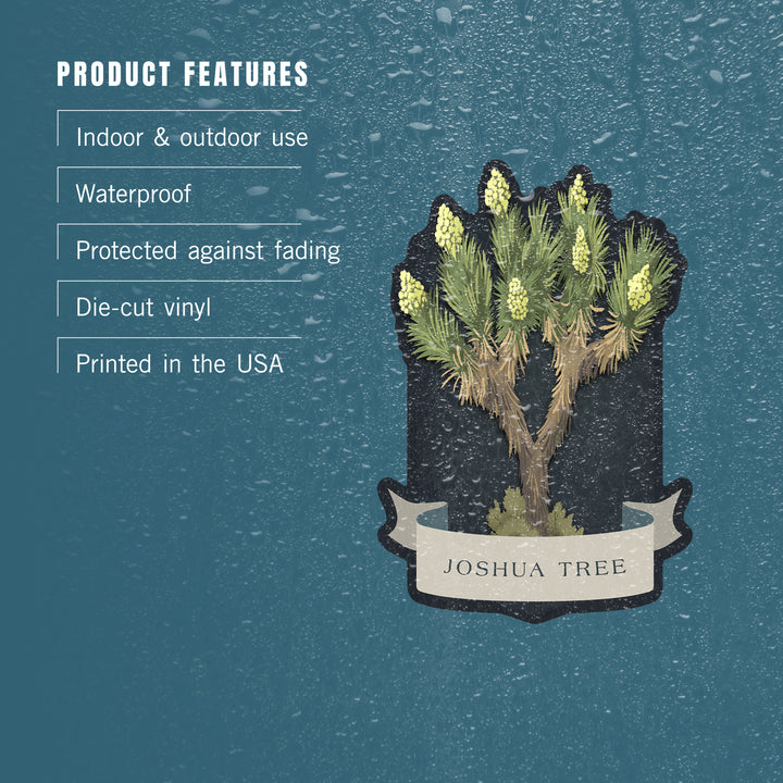 Vintage Flora Noir, Joshua Tree, Vinyl Sticker