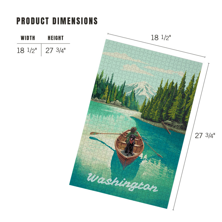 Washington, Quiet Explorer, Boating, Mountain, 1000 Piece Jigsaw Puzzle