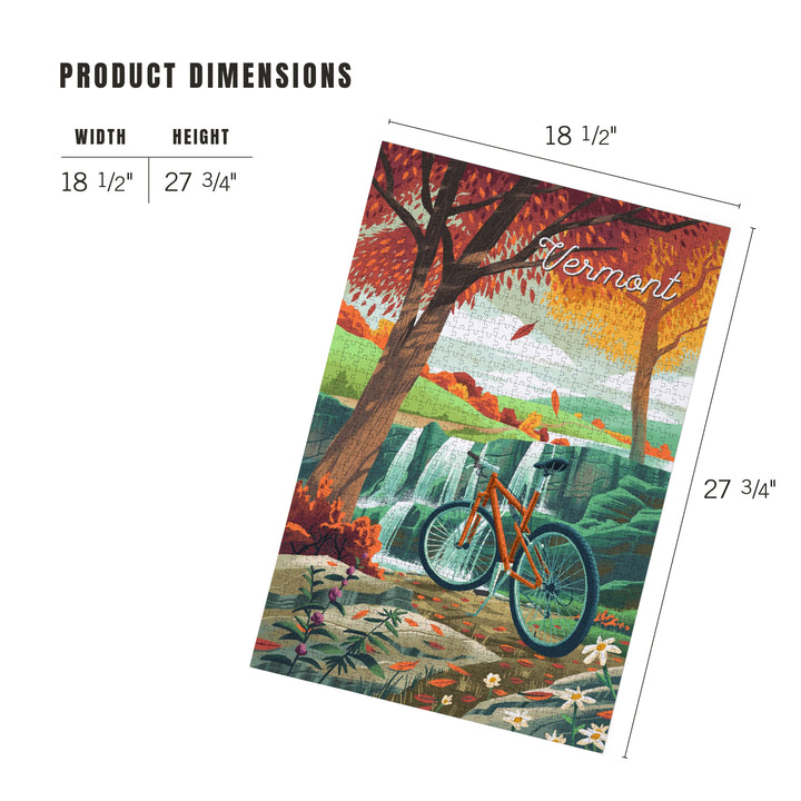 Vermont, Off to Wander, Cycling with Hills, Fall Colors, Jigsaw Puzzle