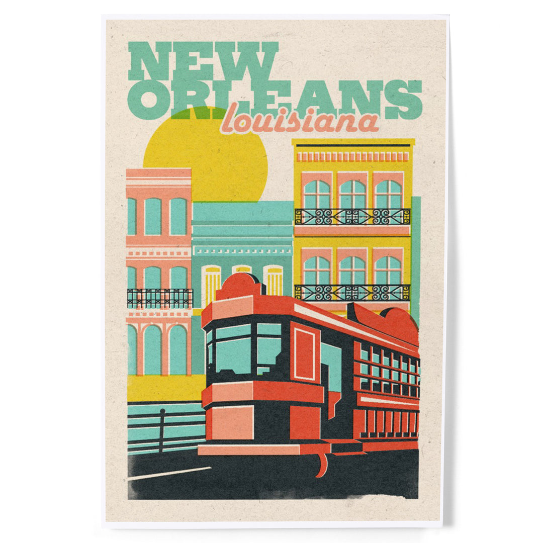 New Orleans, Louisiana, Woodblock City Series, French Quarter, Art & Giclee Prints