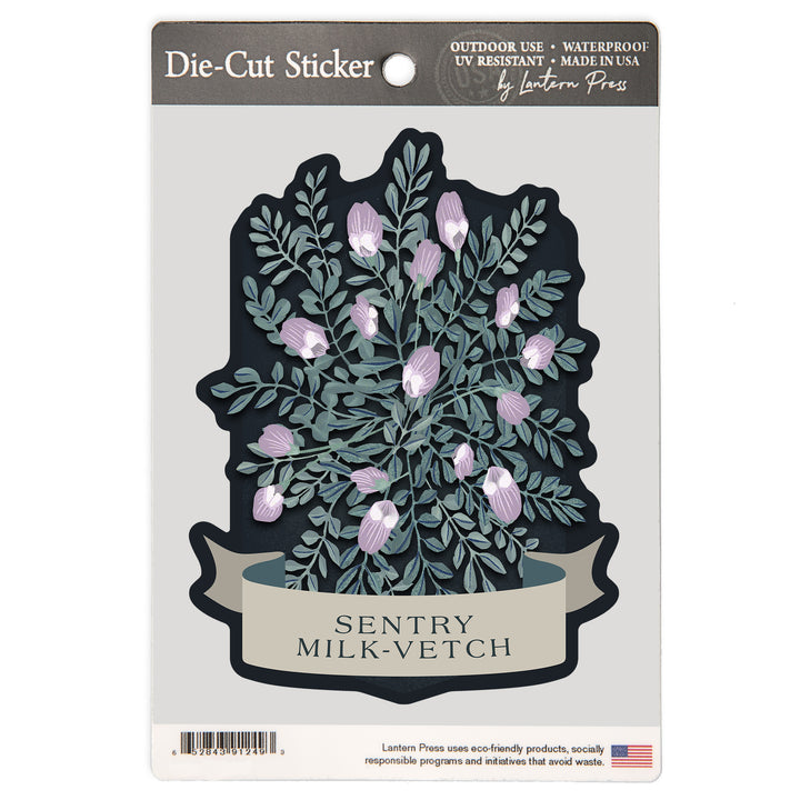 Vintage Flora Noir, Sentry Milk-Vetch, Vinyl Sticker