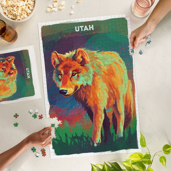 Utah, Vivid, Gray Wolf, 1000 Piece Jigsaw Puzzle