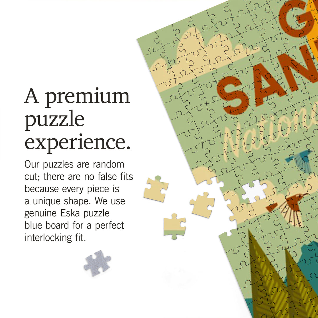 Great Sand Dunes National Park and Preserve, Geometric National Park Series, Daytime Scene, 1000 Piece Jigsaw Puzzle