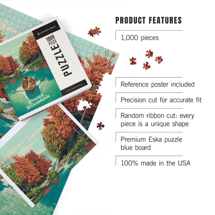 Chetek, Wisconsin, Quiet Explorer, Boating, Mountain, 1000 Piece Jigsaw Puzzle