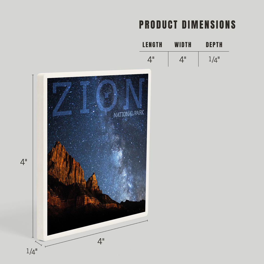 Zion National Park, Utah, Photography, Milky Way, Coasters