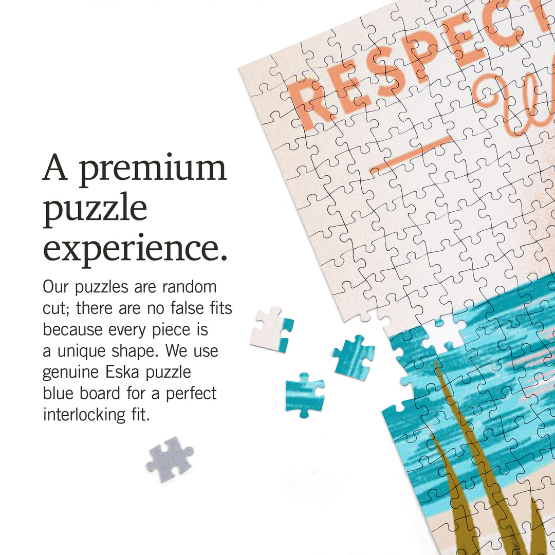 Wildwood, New Jersey, Courageous Explorer, Turtle, Respect the Locals, 1000 Piece Jigsaw Puzzle