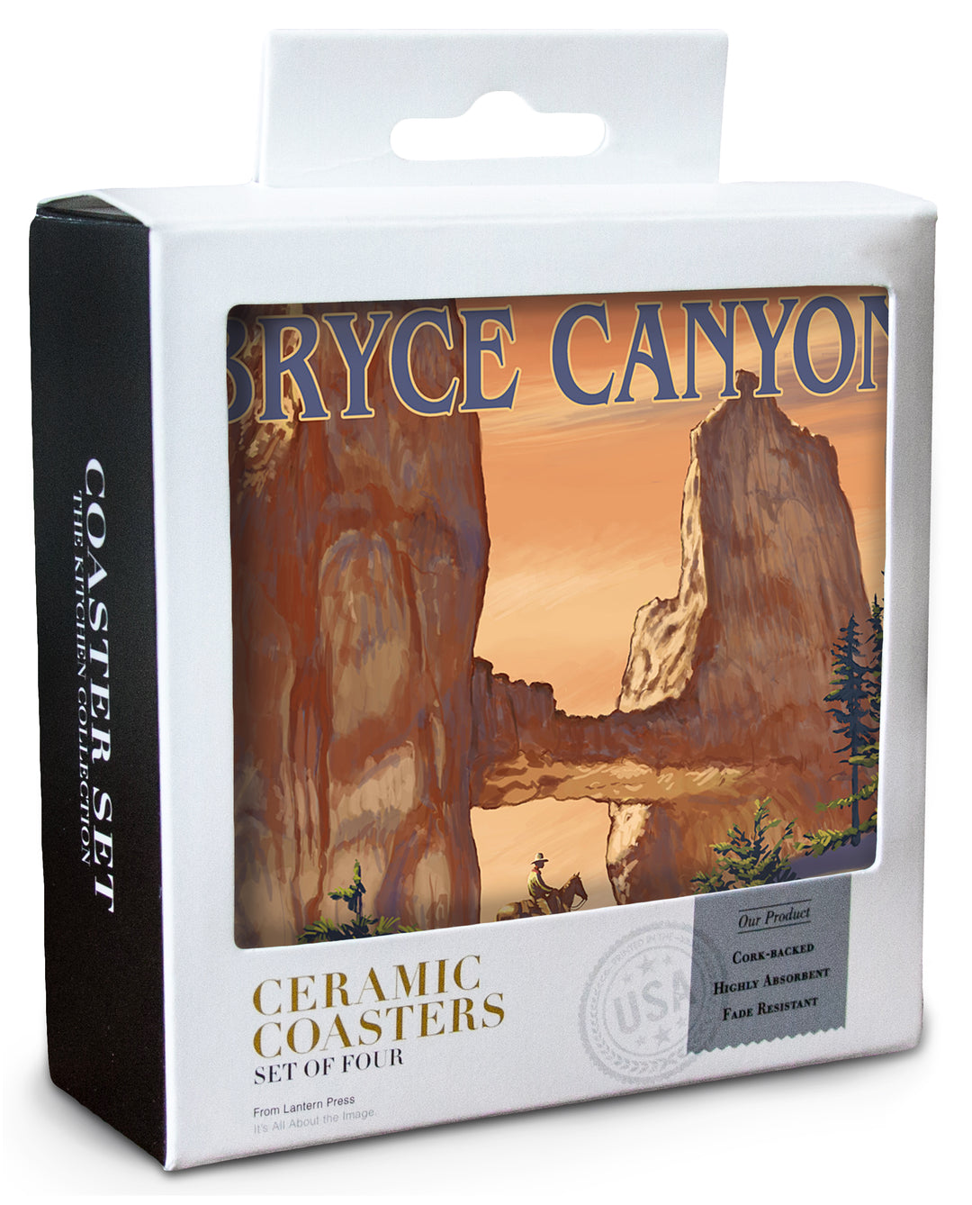 Bryce Canyon National Park, Utah, Tower Bridge, Painterly Series, Coaster Set