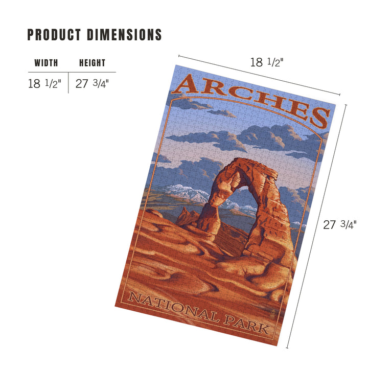 Arches National Park, Utah, Delicate Arch, Painterly Series, Jigsaw Puzzle
