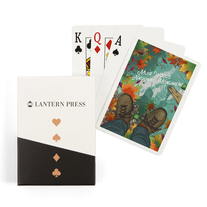 Playing Cards, Muir Woods National Monument, California, Outdoor Activity, Hiking Closeups, Fall Colors, 52 Card Deck with Jokers in Box, Unique Art