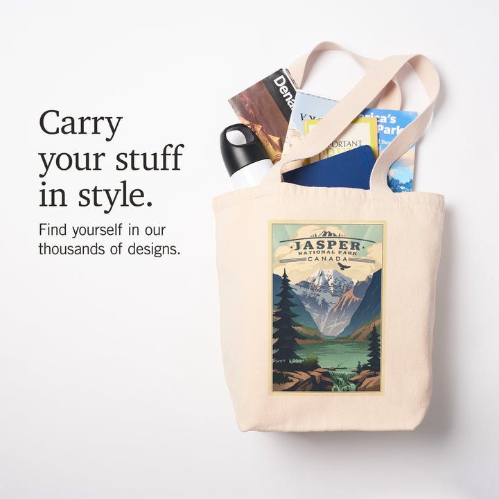 Jasper National Park, Canada, Lake, Lithograph, Tote Bag