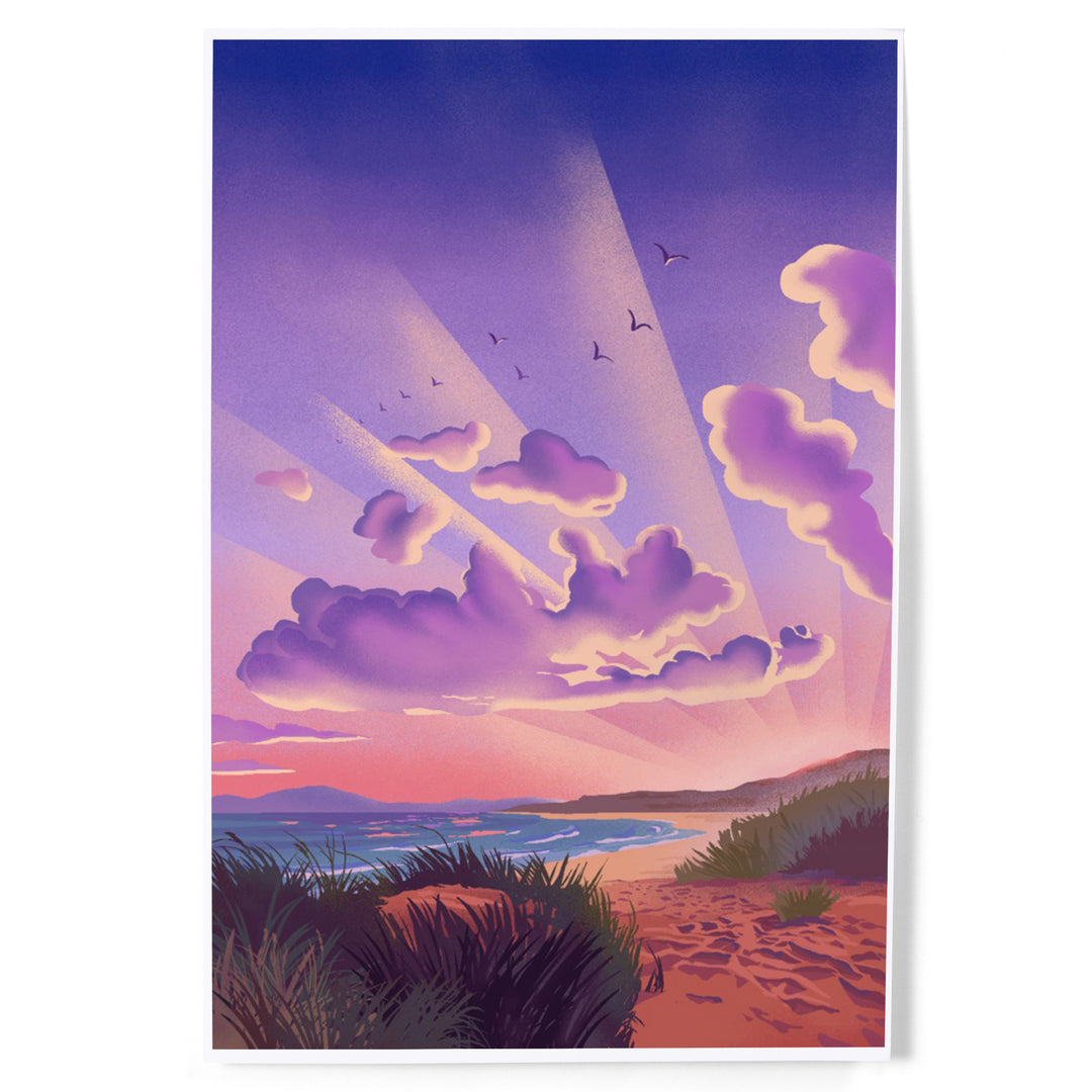 Coastal Series, Lithograph, New Shows Nightly, Beach Sunset, Art & Giclee Prints