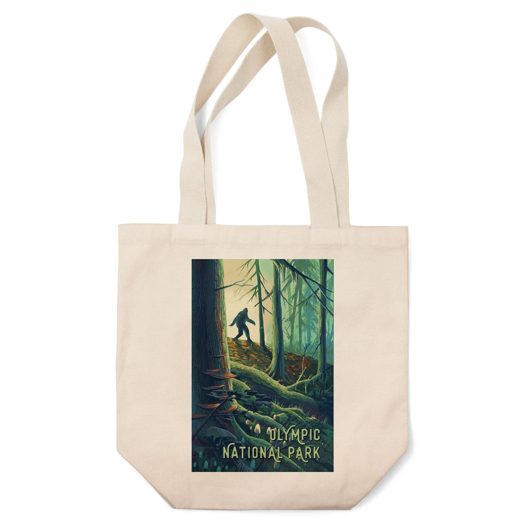 Olympic National Park, Washington, Wanderer, Bigfoot in Forest, Tote Bag