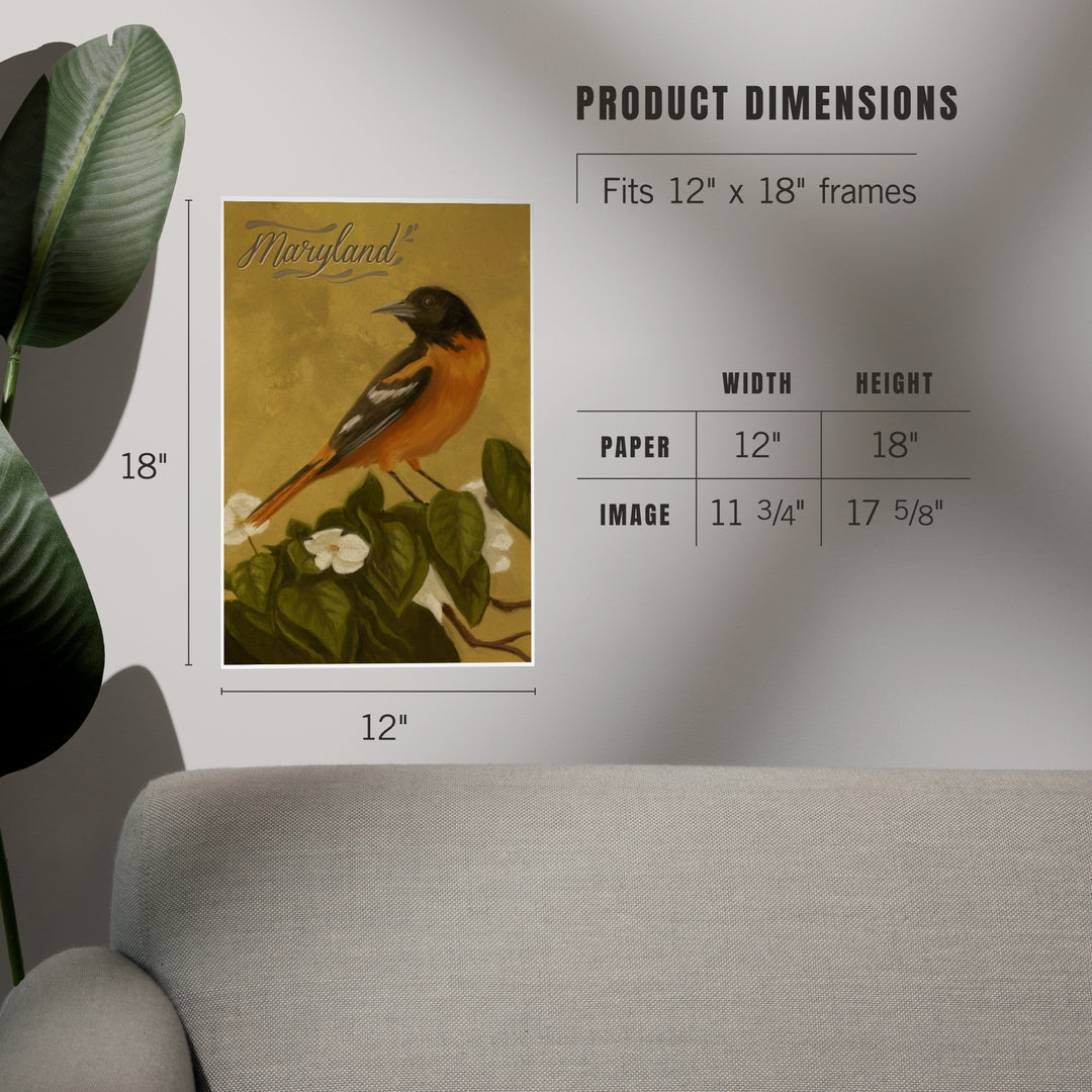 Maryland, Oriole, Oil Painting, Art & Giclee Prints
