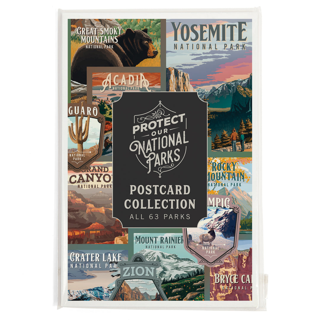 Protect Our National Parks, 63 Postcard Set, Unique Images from each National Park
