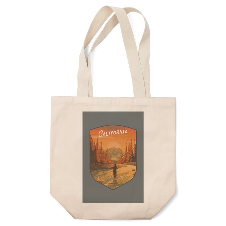 California, This is Living, Fishing with Mountain,, Tote Bag