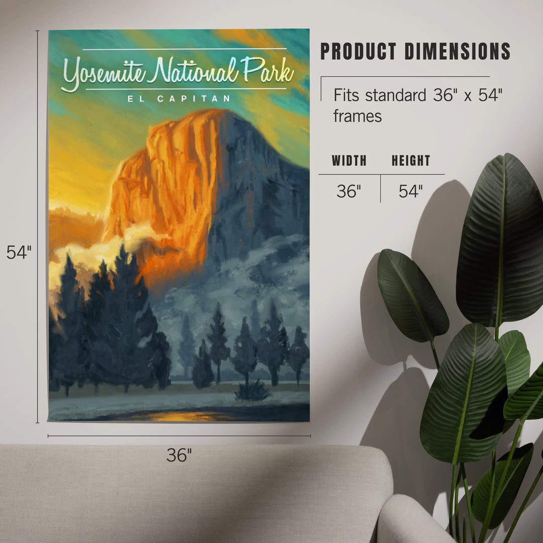 Yosemite National Park, California, El Capitan, Oil Painting, Art & Giclee Prints