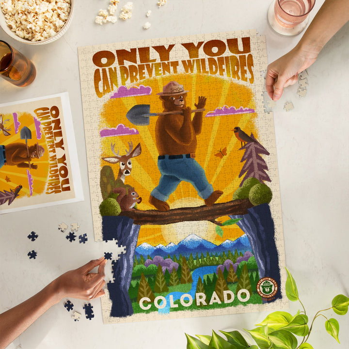 Colorado, Smokey Bear and Friends, Only You, Mid-Century Inspired, Officially Licensed, Jigsaw Puzzle