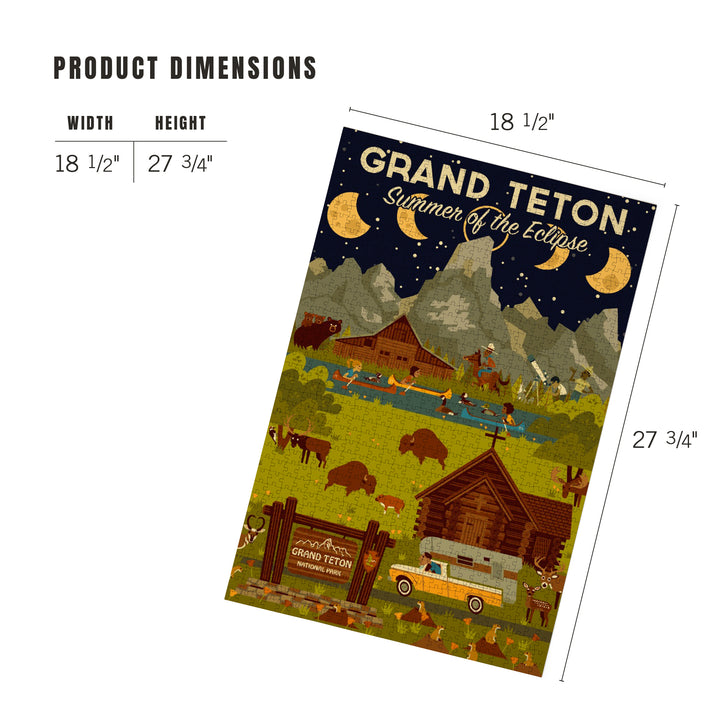 Grand Teton National Park, Wyoming, Summer of the Eclipse, Geometric, Jigsaw Puzzle