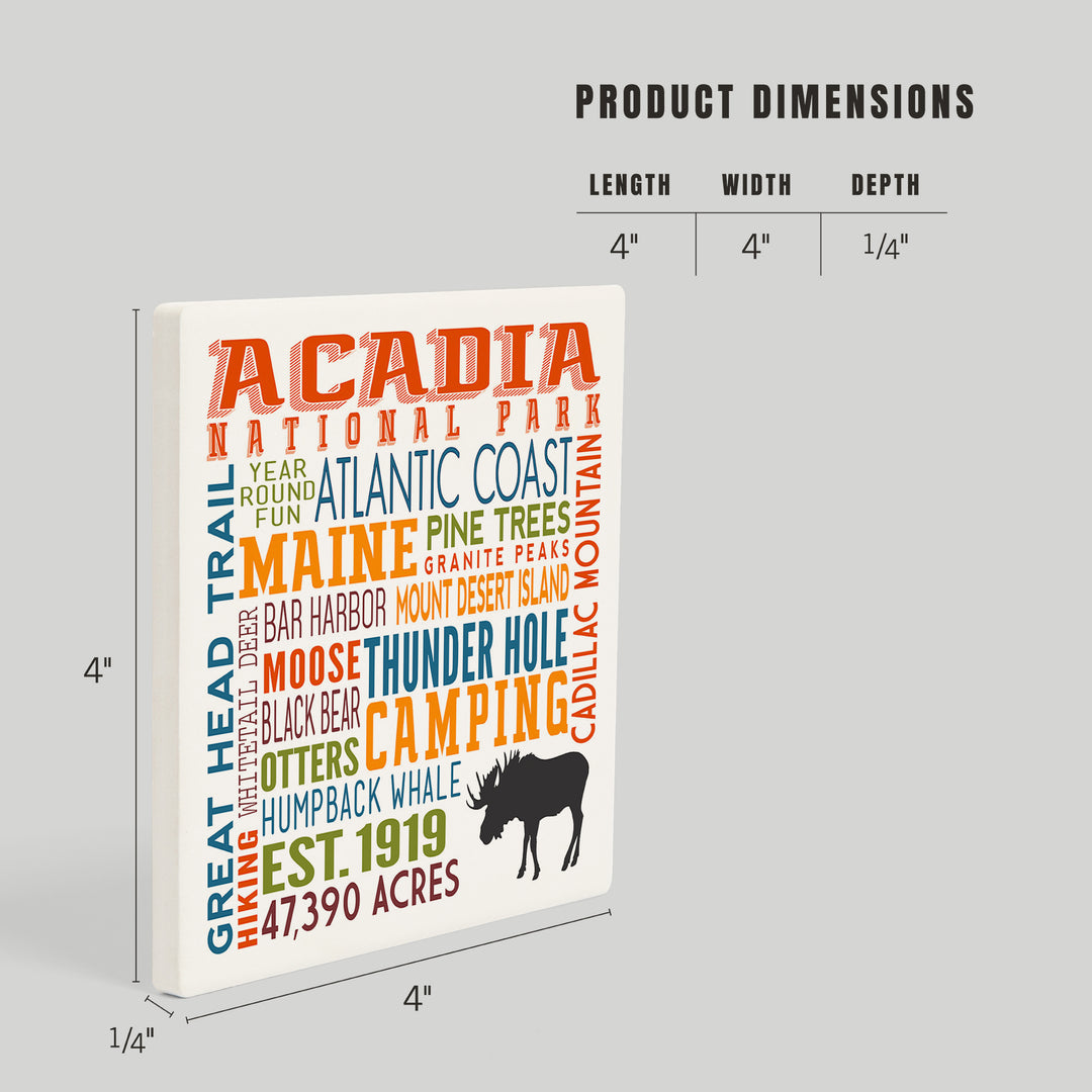 Acadia National Park, Maine, Typography, Coasters