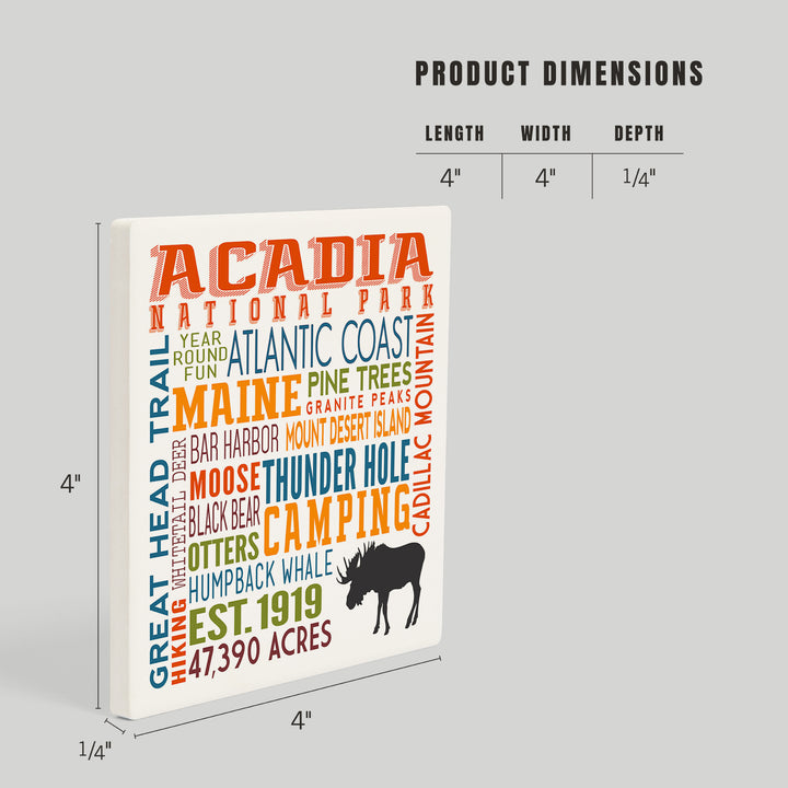 Acadia National Park, Maine, Typography, Coasters