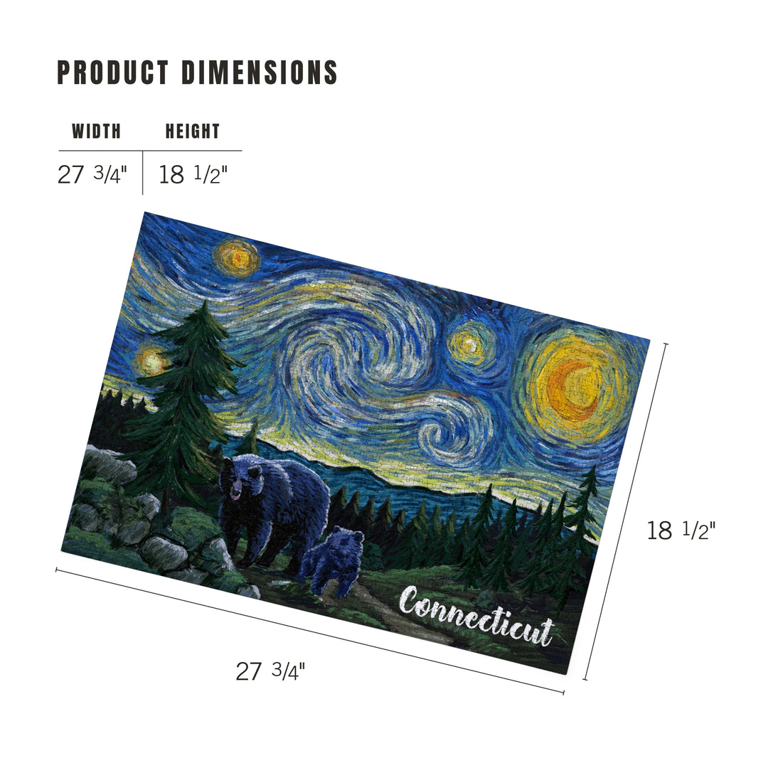 Connecticut, Starry Night, Bear and Cub, Jigsaw Puzzle