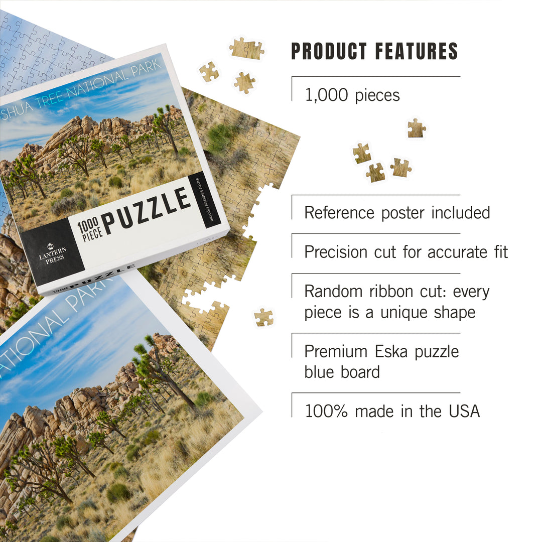 Joshua Tree National Park, California, Blue Sky and Rocks, 1000 Piece Jigsaw Puzzle