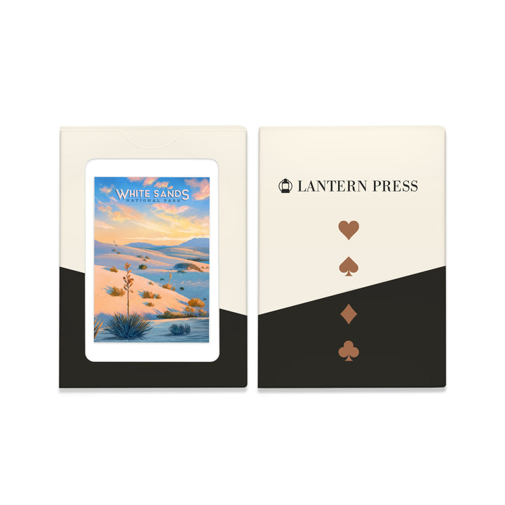 Playing Cards, White Sands National Park, New Mexico, Oil Painting, 52 Card Deck with Jokers in Box, Unique Art