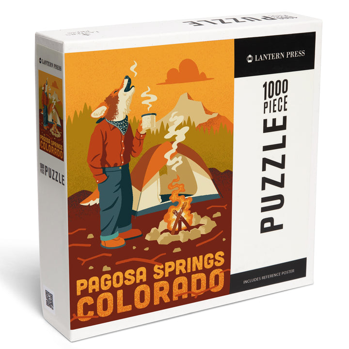 Pagosa Springs, Colorado, Animal Activities Series, Camping Coyote, 1000 Piece Jigsaw Puzzle