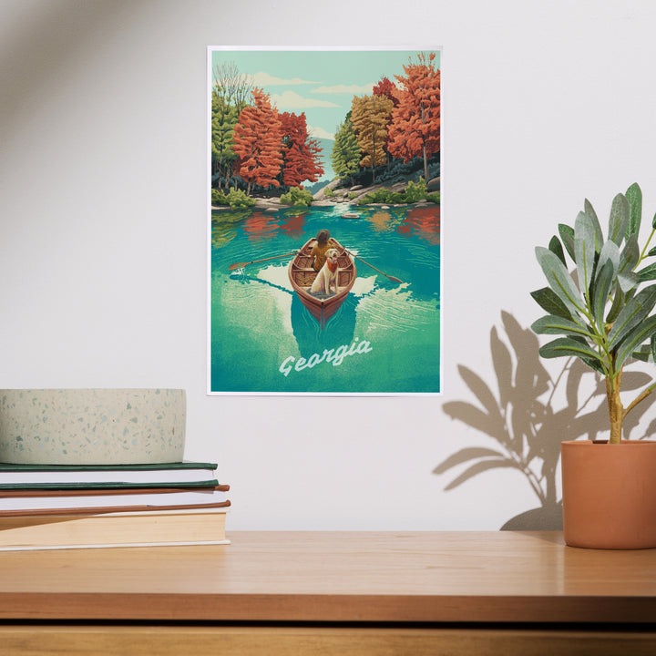 Georgia, Quiet Explorer, Boating, Mountain, Art & Giclee Prints - Lantern Press